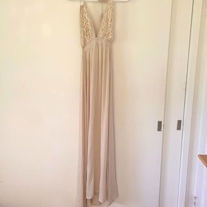 Long flowy crochet dress